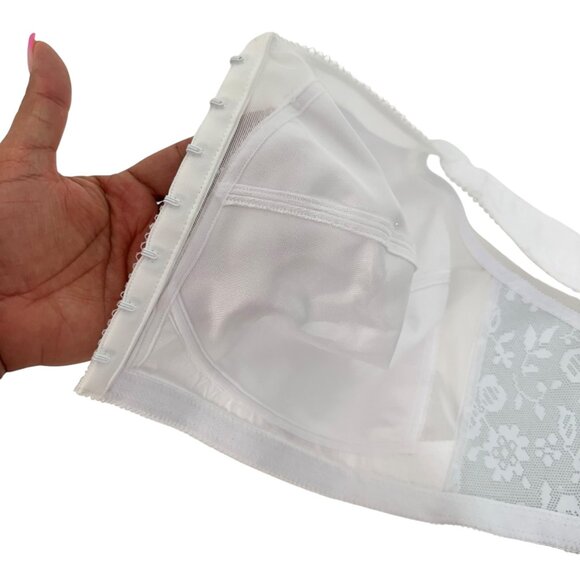 Playtex 18hr Women White Full Coverage Bra Size 48DD Style 4695 Front Closure - Picture 9 of 11